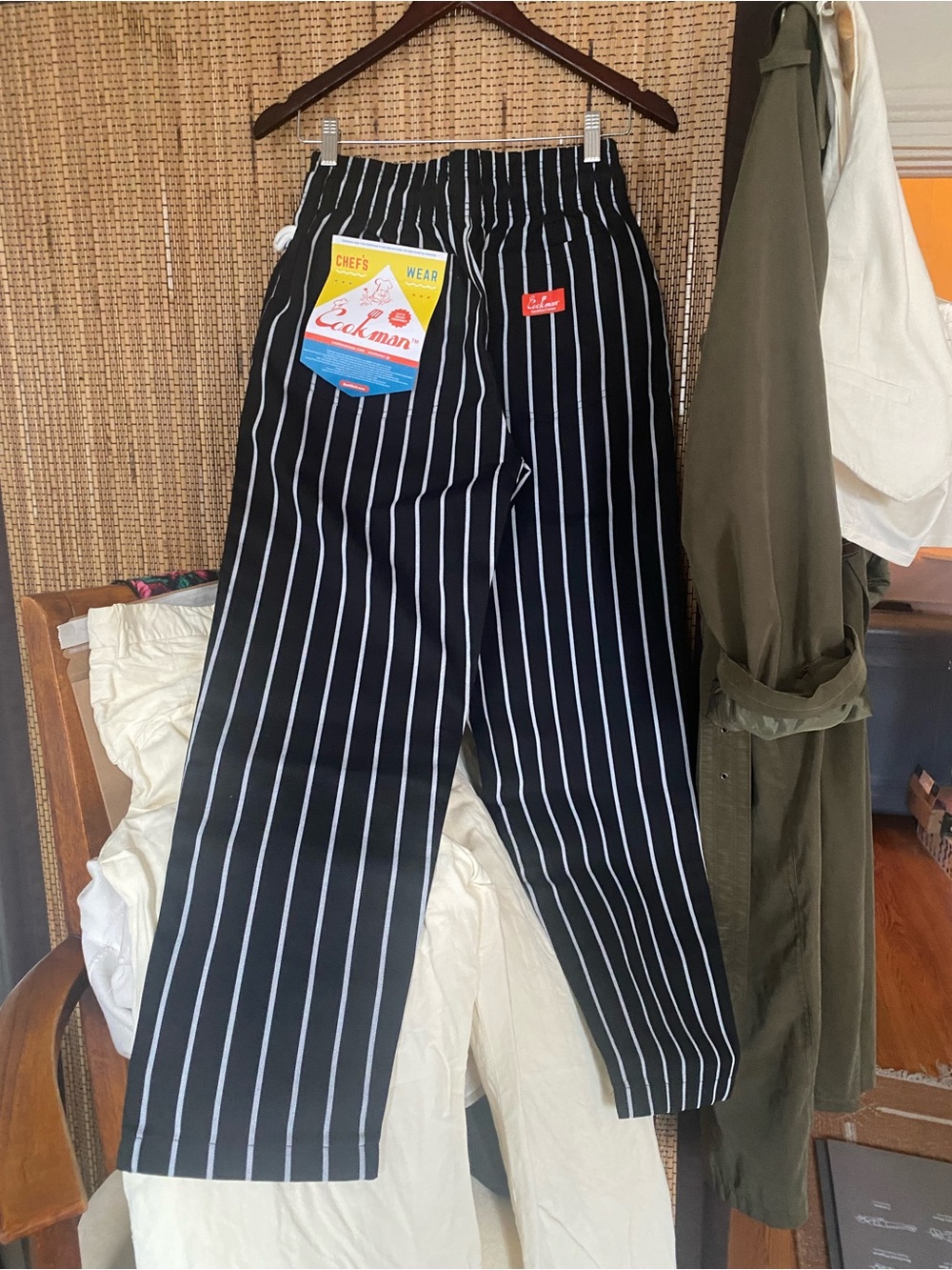 Cookman Chef Pants Stripe Black Size S Unisex - Picture 10 of 16
